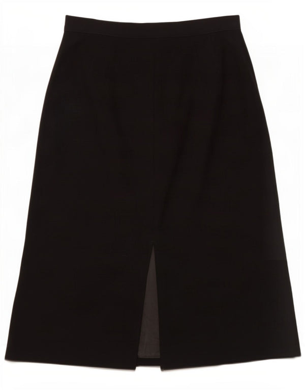 Marks & Spencer Womens High Waist A-Line Skirt UK 18 XL W32 Black Polyester