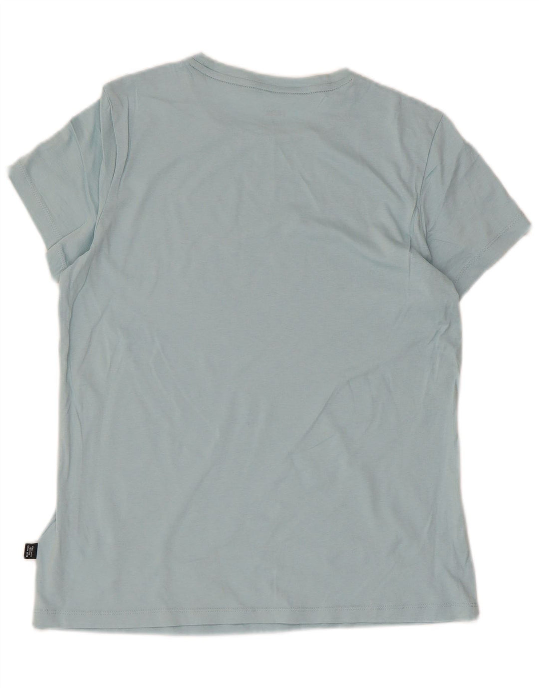 Puma Womens Graphic T-Shirt Top UK 12 Medium Blue Cotton