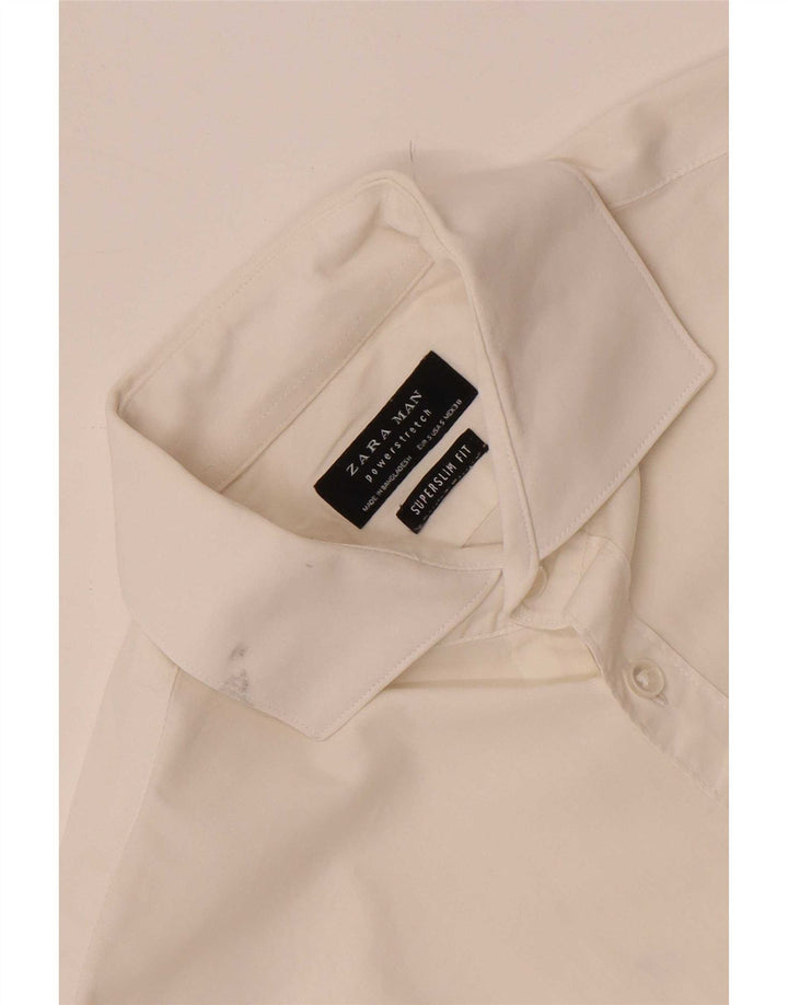 Zara Mens Super Slim Fit Shirt Small White