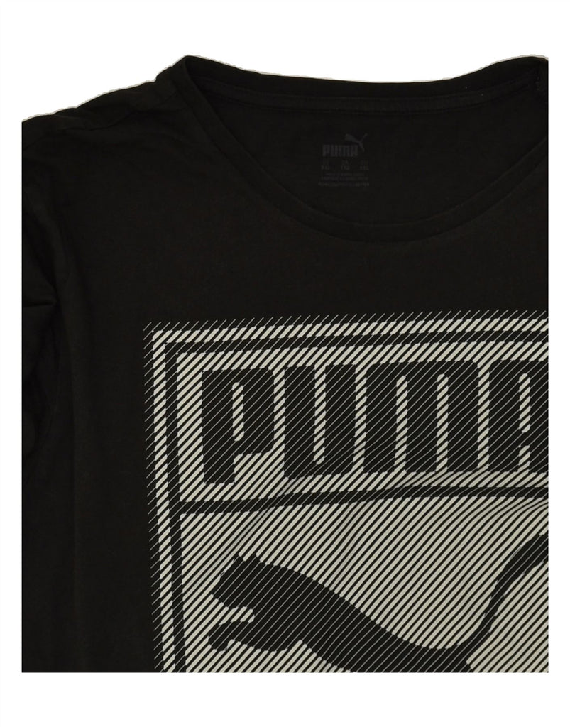 PUMA Mens Graphic T-Shirt Top 2XL Black | Vintage Puma | Thrift | Second-Hand Puma | Used Clothing | Messina Hembry 