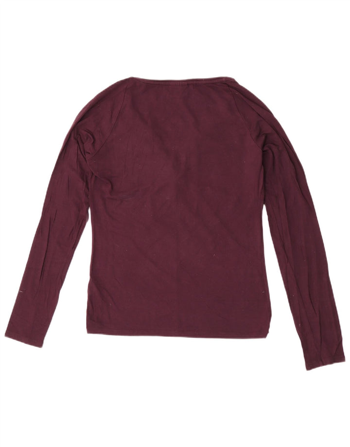 Trussardi Womens Top Long Sleeve UK 12 Medium Purple Viscose