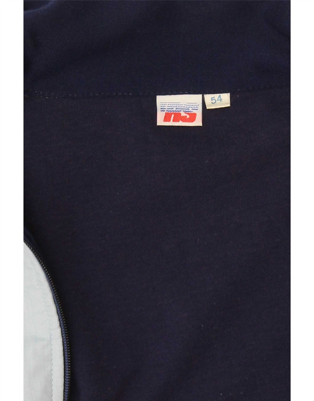 Vintage Mens Tracksuit Top Jacket IT 54 XL Navy Blue Colourblock