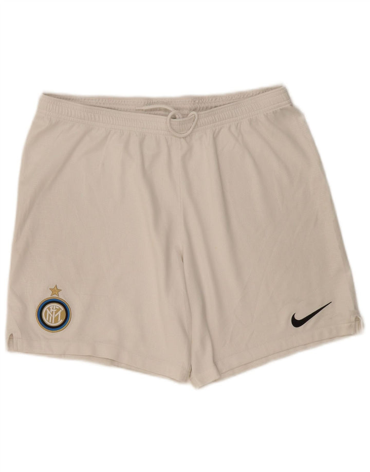 NIKE Mens Inter Milan Sport Shorts Large  White Polyester