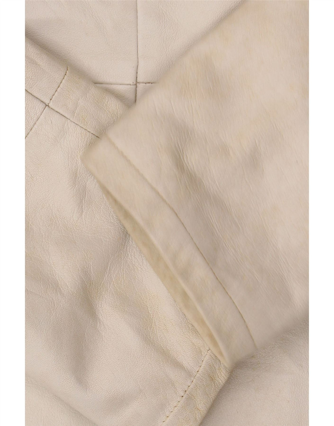 CONBIPEL Womens Hooded Leather Jacket IT 42 Medium White Leather