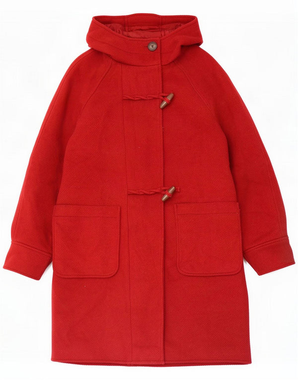 Marks & Spencer Womens Hooded Oversized Duffle Coat UK 8 Small Red