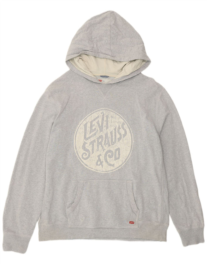 Levi's Mens Graphic Standard Fit Hoodie Jumper 2XL Grey