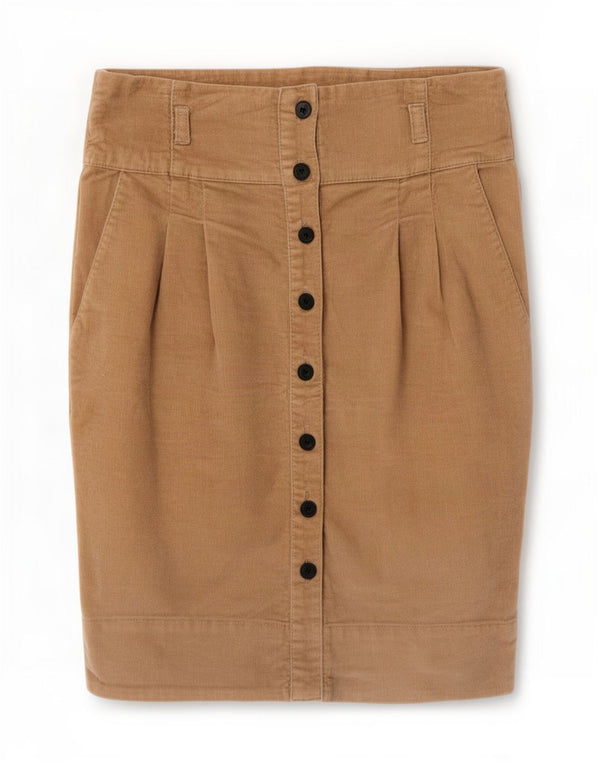 Zara Womens Corduroy Skirt Small W26 Beige