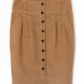 Zara Womens Corduroy Skirt Small W26 Beige