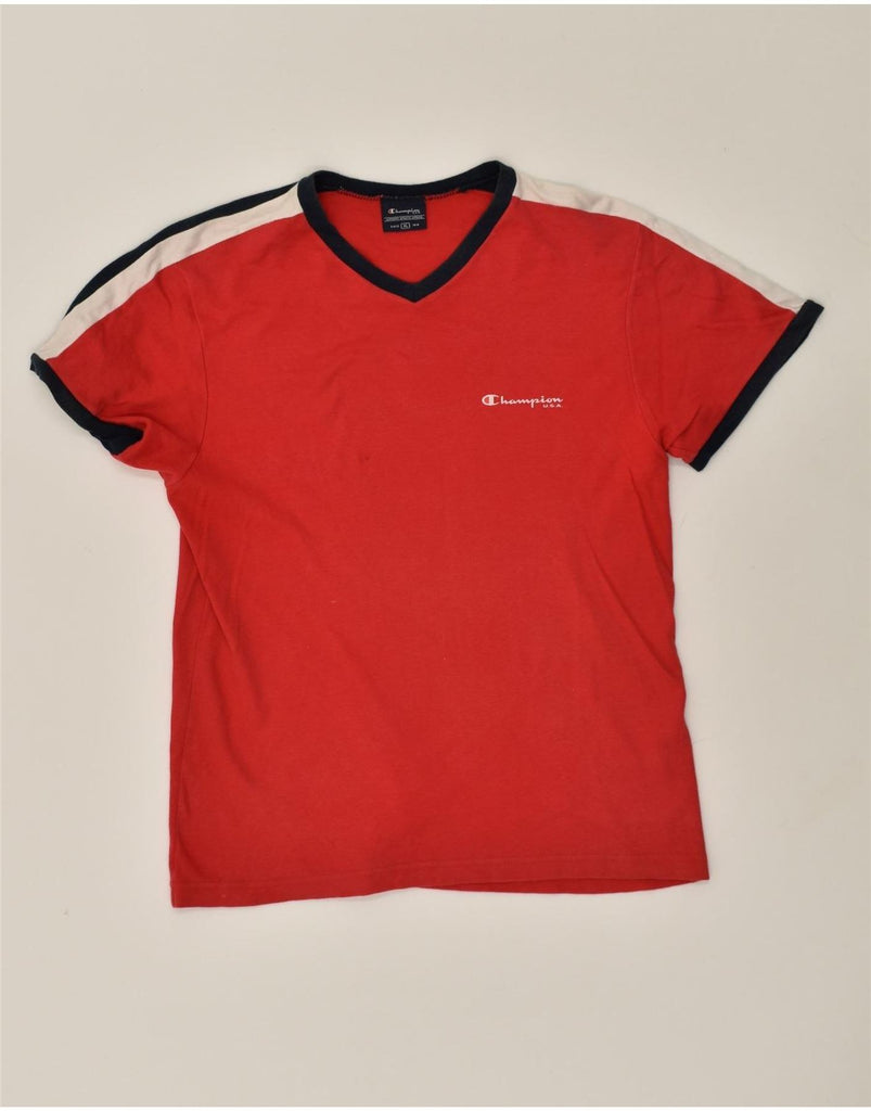 CHAMPION Womens T-Shirt Top UK 18 XL Red Cotton | Vintage Champion | Thrift | Second-Hand Champion | Used Clothing | Messina Hembry 