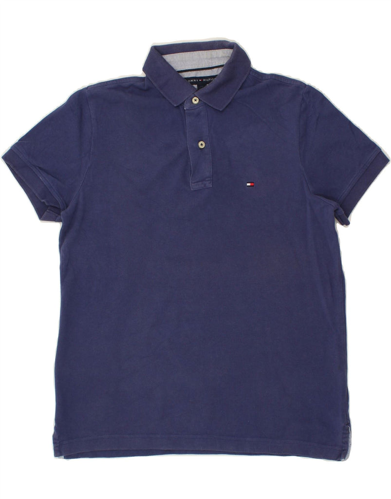 TOMMY HILFIGER Mens Custom Fit Polo Shirt XS Purple Cotton | Vintage Tommy Hilfiger | Thrift | Second-Hand Tommy Hilfiger | Used Clothing | Messina Hembry 