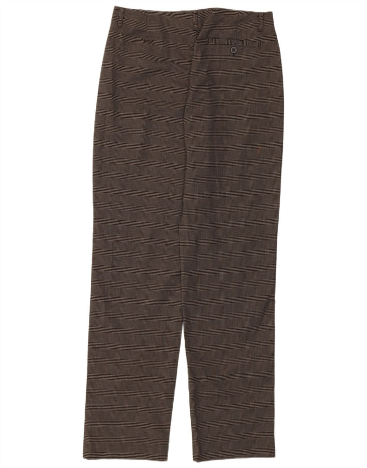 Dockers Womens Straight Casual Trousers W28 L30 Brown Houndstooth