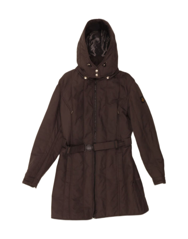 Refrigiwear Womens Hooded Padded Coat IT 46 Large Khaki Nylon