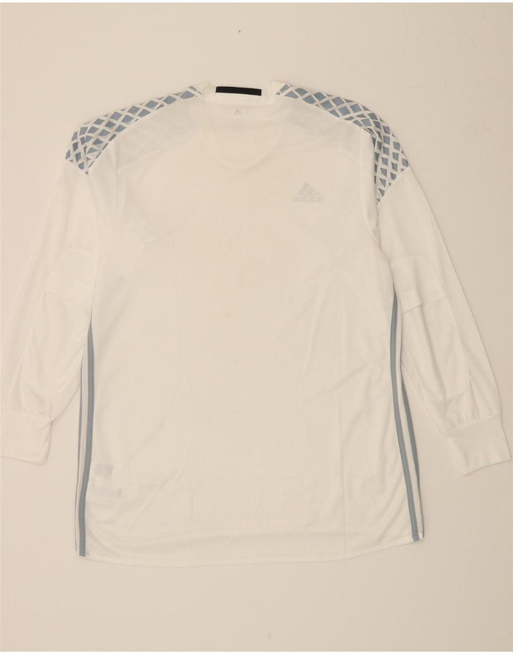 ADIDAS Mens Adizero Graphic Top Long Sleeve XL White Polyester