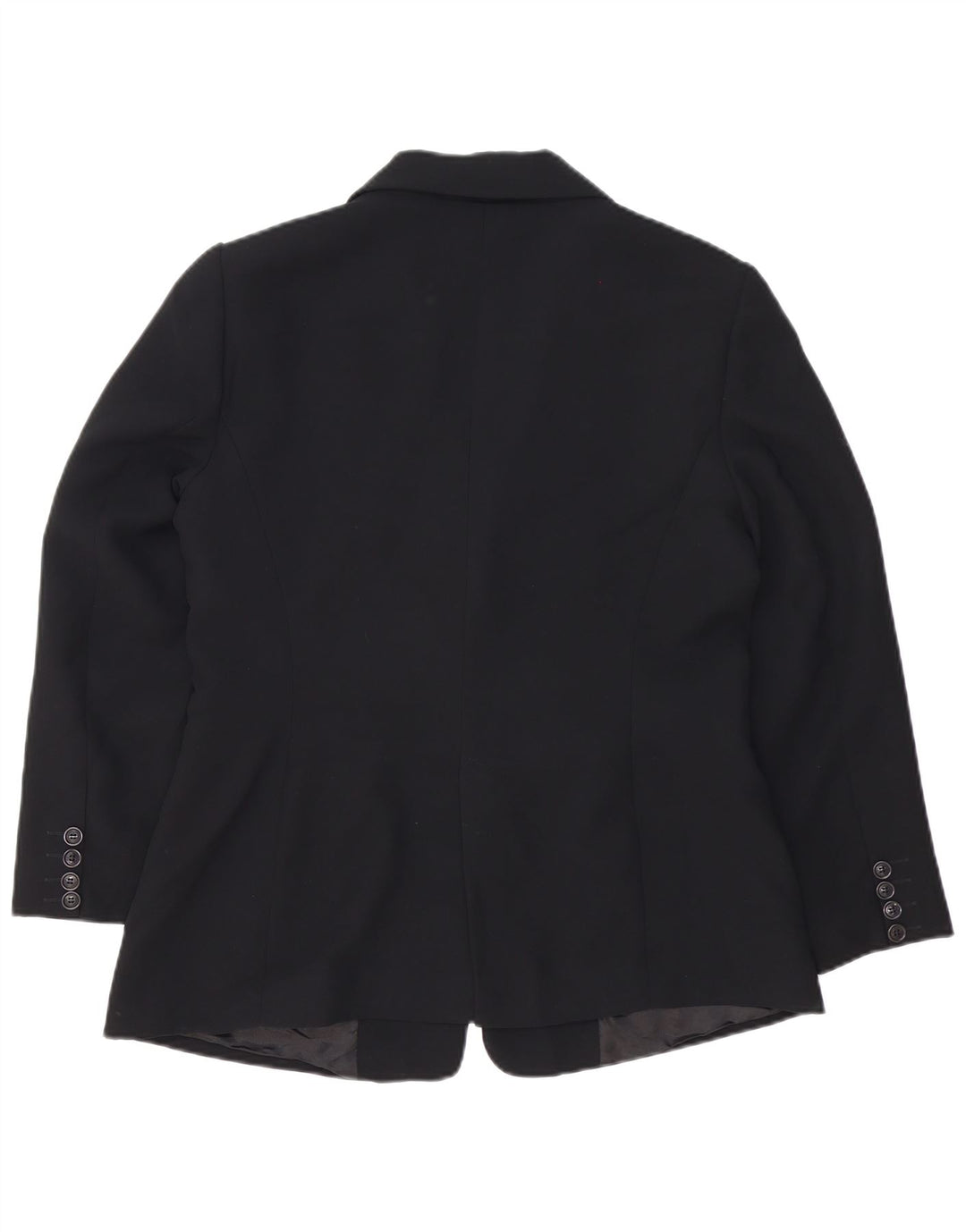 Zara Womens 2 Button Blazer Jacket EU 44 XL Black Polyester