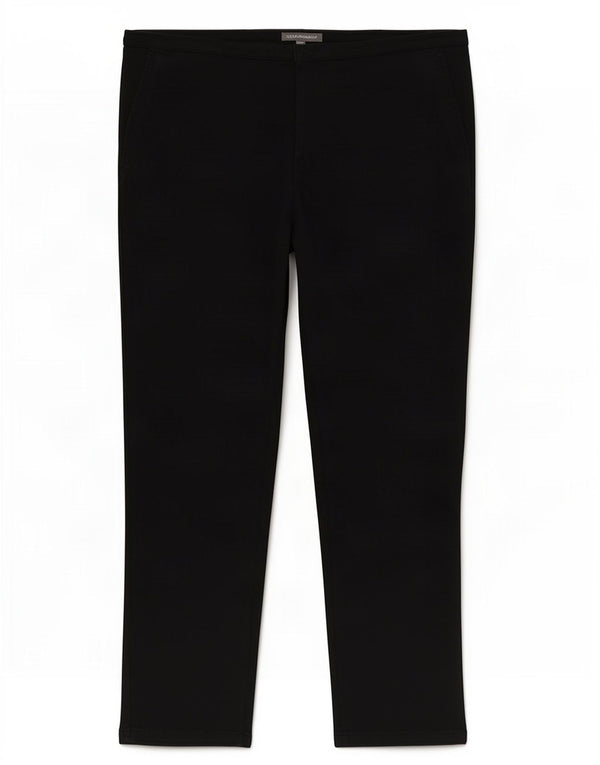 Laura Ashley Womens Straight Casual Trousers UK 18 XL W38 L28 Black Cotton