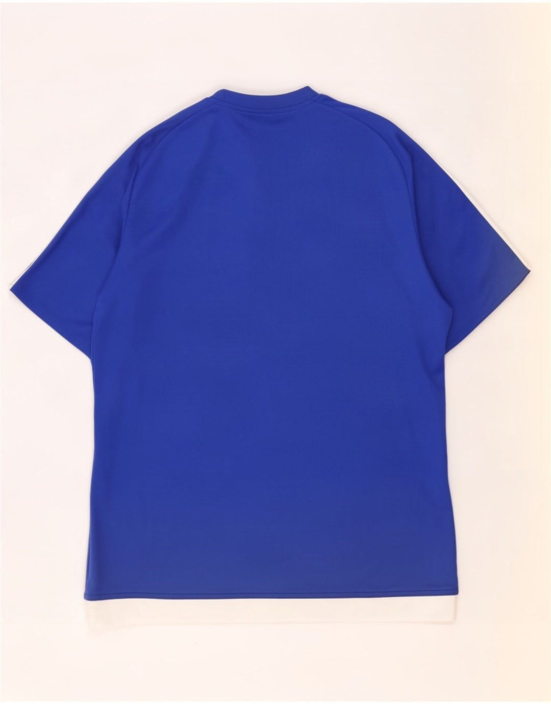 Adidas Mens Climalite T-Shirt Top Medium Blue Colourblock Polyester
