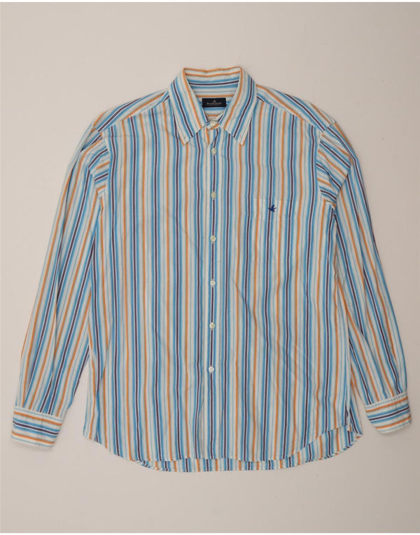 BROOKSFIELD Mens Shirt Size 42 Large Blue Striped