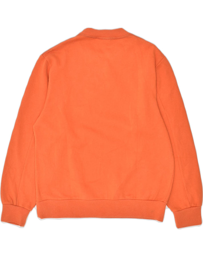 LOTTO Mens Graphic Sweatshirt Jumper Medium Orange Cotton | Vintage Lotto | Thrift | Second-Hand Lotto | Used Clothing | Messina Hembry 