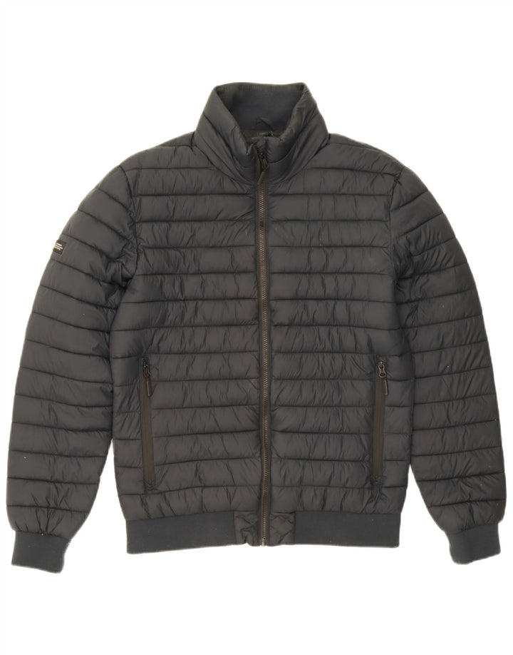 Superdry Mens Padded Jacket UK 40 Large Navy Blue Nylon