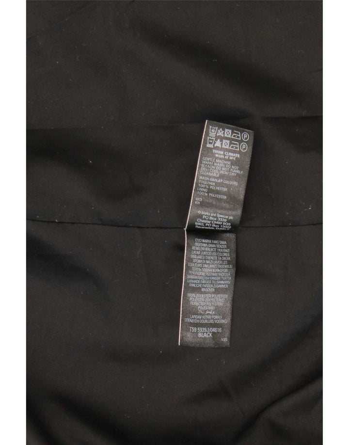 Marks & Spencer Womens Blazer Jacket UK 12 Medium Black Polyester