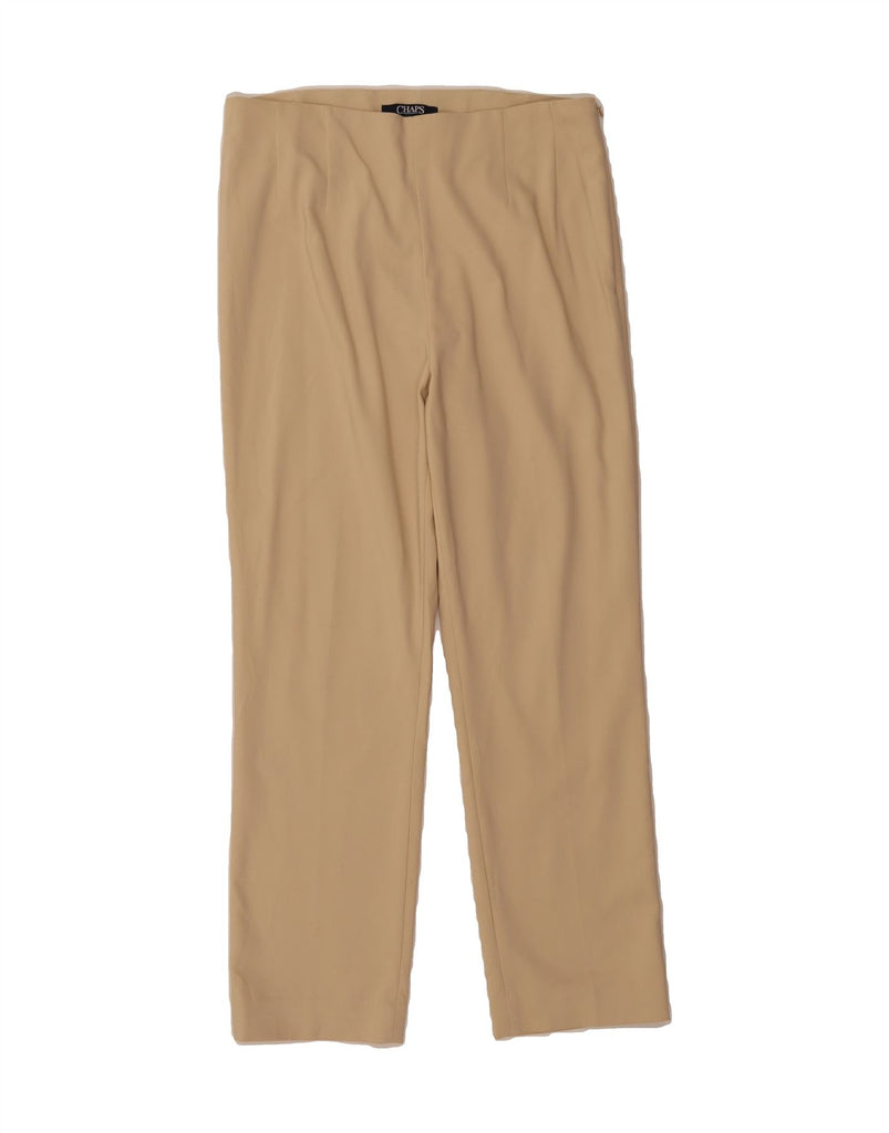 CHAPS Womens Straight Casual Trousers US 12 Large W32 L27 Beige Vintage Chaps and Second-Hand Chaps from Messina Hembry 