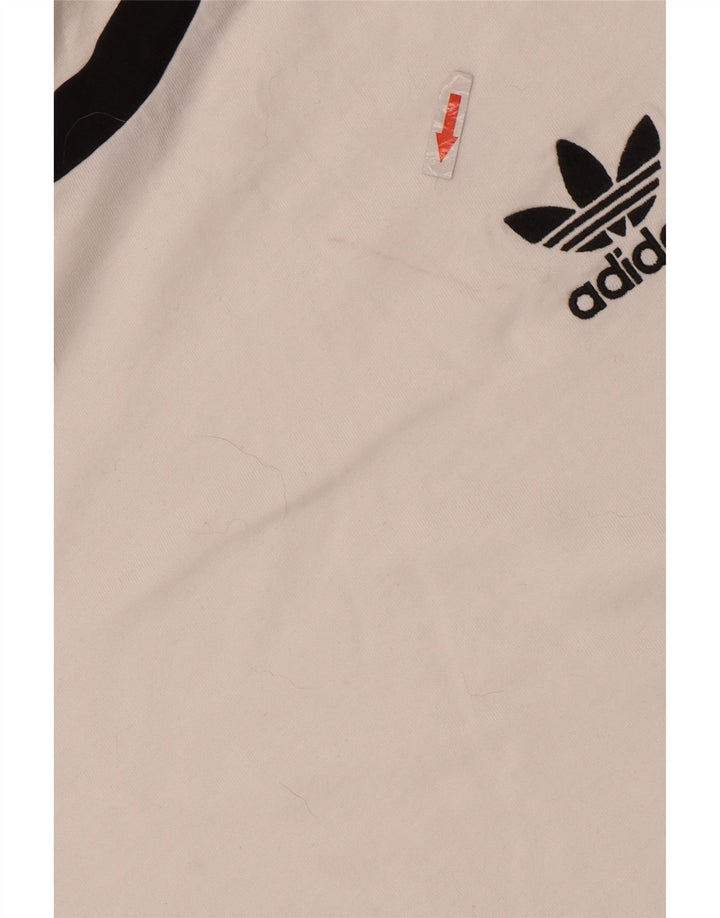 Adidas Mens T-Shirt Top Medium White Cotton