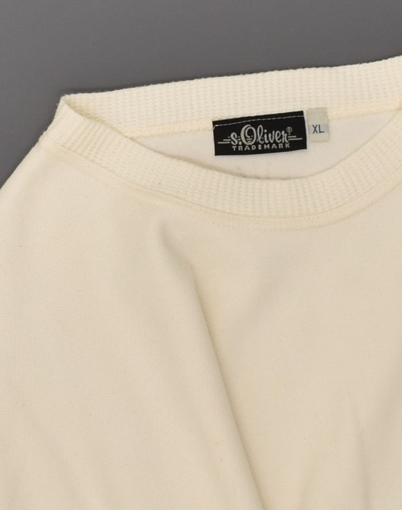 S.OLIVER Womens Loose Fit Top Long Sleeve UK 18 XL White Cotton | Vintage S.Oliver | Thrift | Second-Hand S.Oliver | Used Clothing | Messina Hembry 