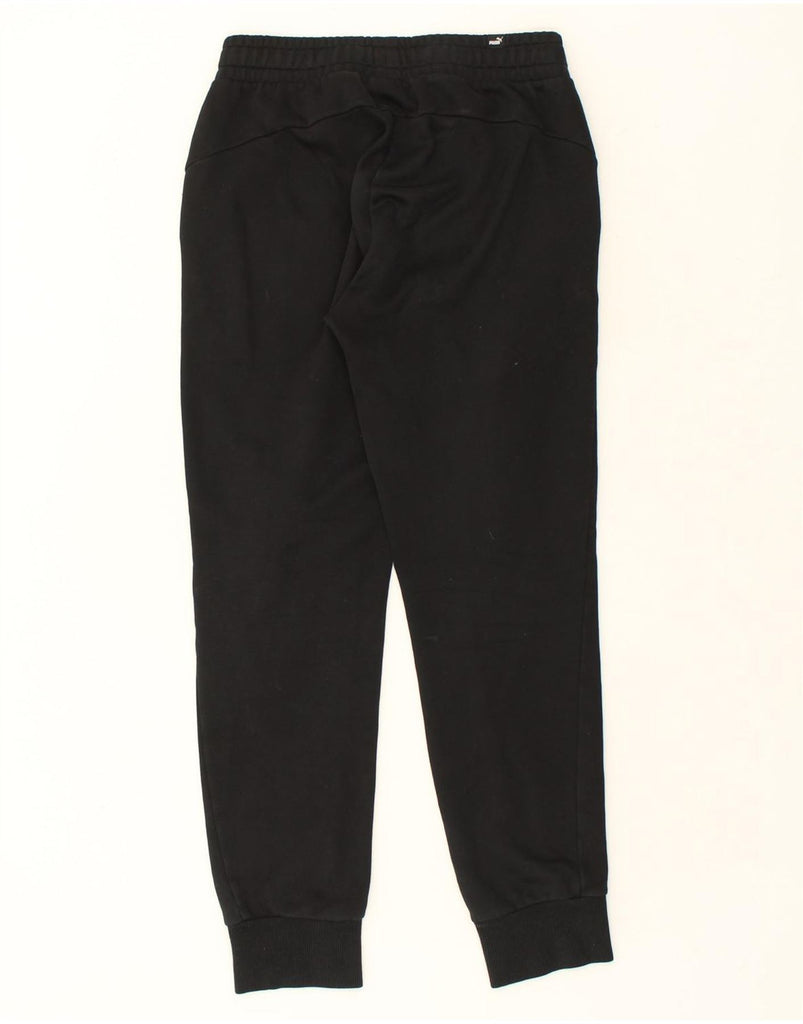 PUMA Mens Tracksuit Trousers Joggers Small Black Cotton | Vintage Puma | Thrift | Second-Hand Puma | Used Clothing | Messina Hembry 