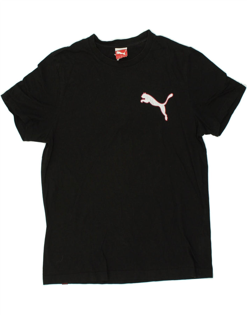 PUMA Mens Graphic T-Shirt Top Large Black | Vintage Puma | Thrift | Second-Hand Puma | Used Clothing | Messina Hembry 