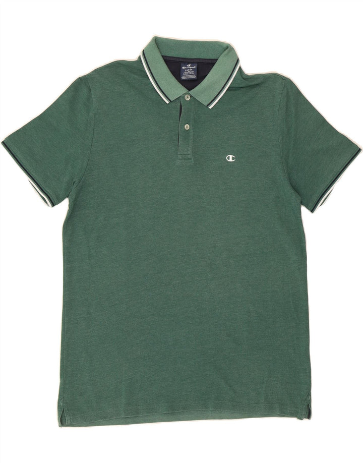 CHAMPION Mens Polo Shirt Large Green Vintage Champion and Second-Hand Champion from Messina Hembry 