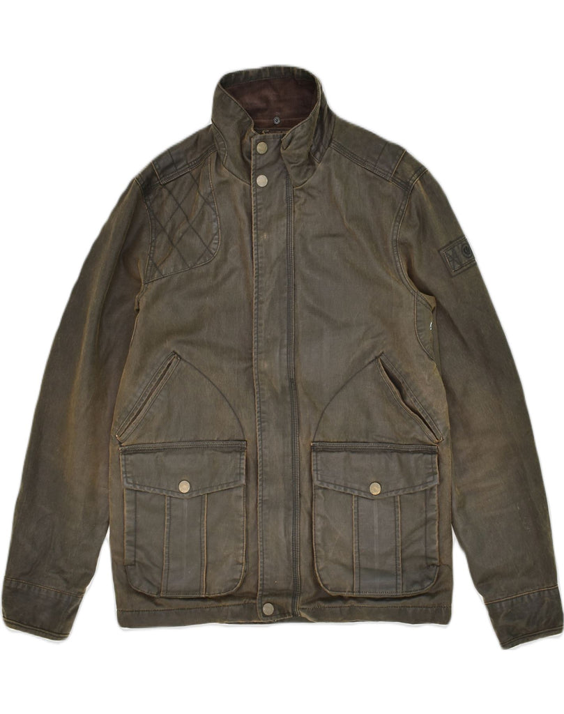 FAT FACE Mens Utility Jacket UK 34 XS Brown Cotton | Vintage Fat Face | Thrift | Second-Hand Fat Face | Used Clothing | Messina Hembry 