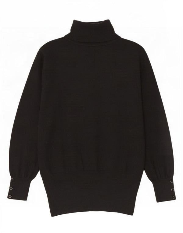 Marks & Spencer Womens Longline Roll Neck Jumper Sweater UK 20 2XL Black