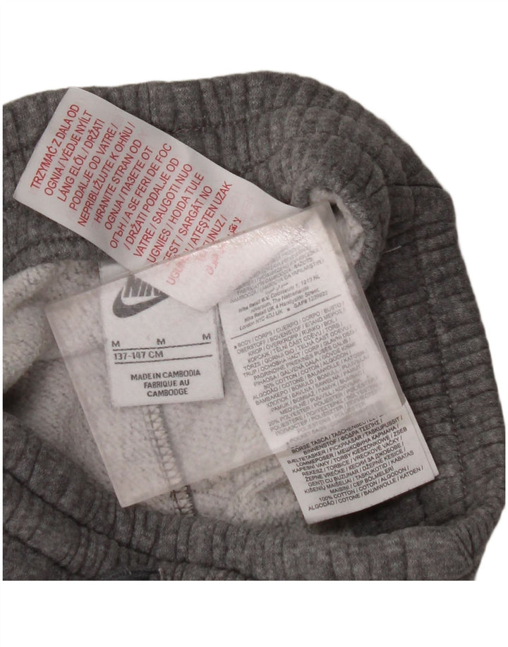 NIKE Boys Tracksuit Trousers Joggers 10-11 Years Medium Grey Flecked