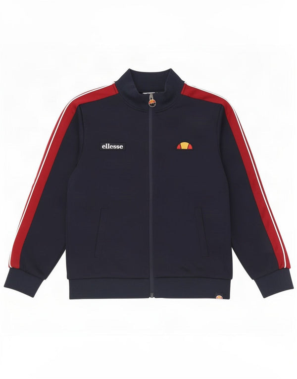 Ellesse Boys Tracksuit Top Jacket 9-10 Years Navy Blue Colourblock