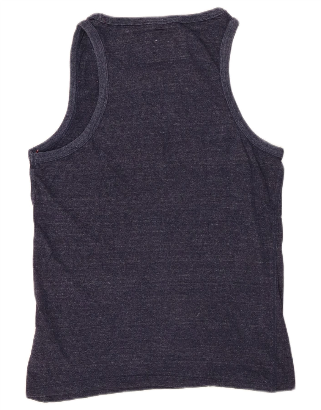 SUPERDRY Mens Vest Top Small Navy Blue Flecked Cotton