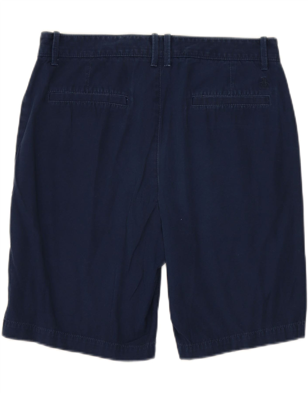 PENGUIN Mens Chino Shorts W32 Medium Navy Blue Cotton