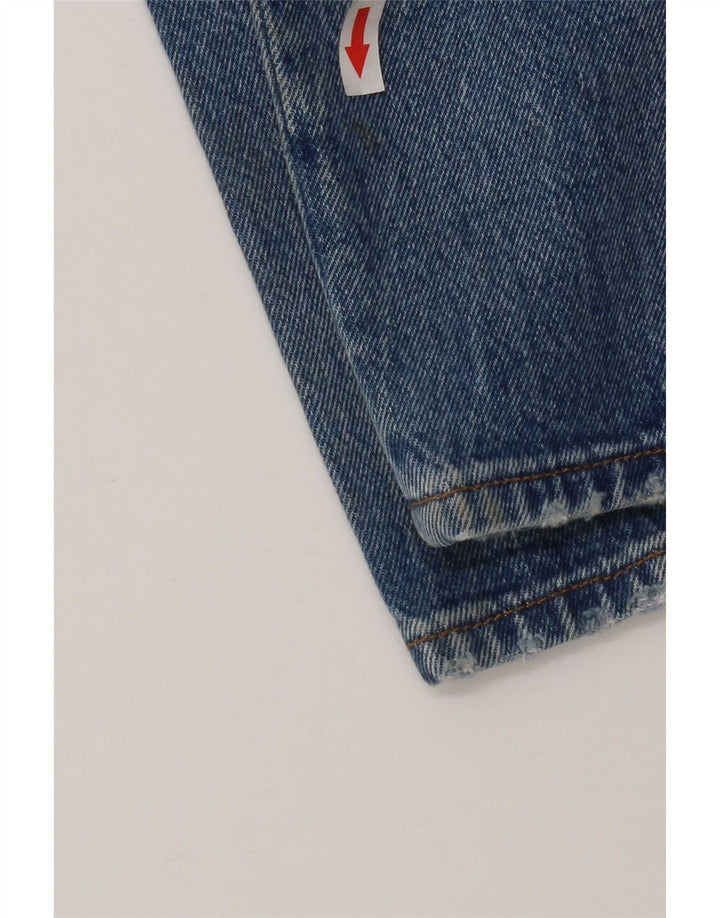 Levi's Womens 501 Distressed Straight Jeans W28 L32 Blue Cotton