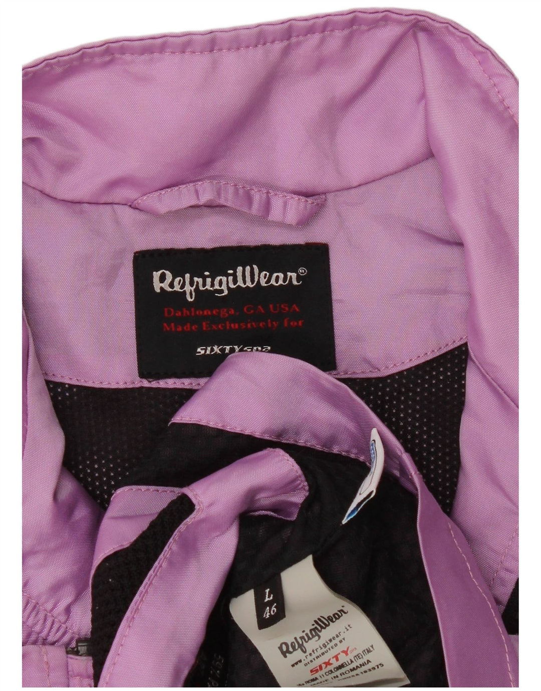 Refrigiwear Womens Bomber Jacket IT 46 Large Purple Polyester