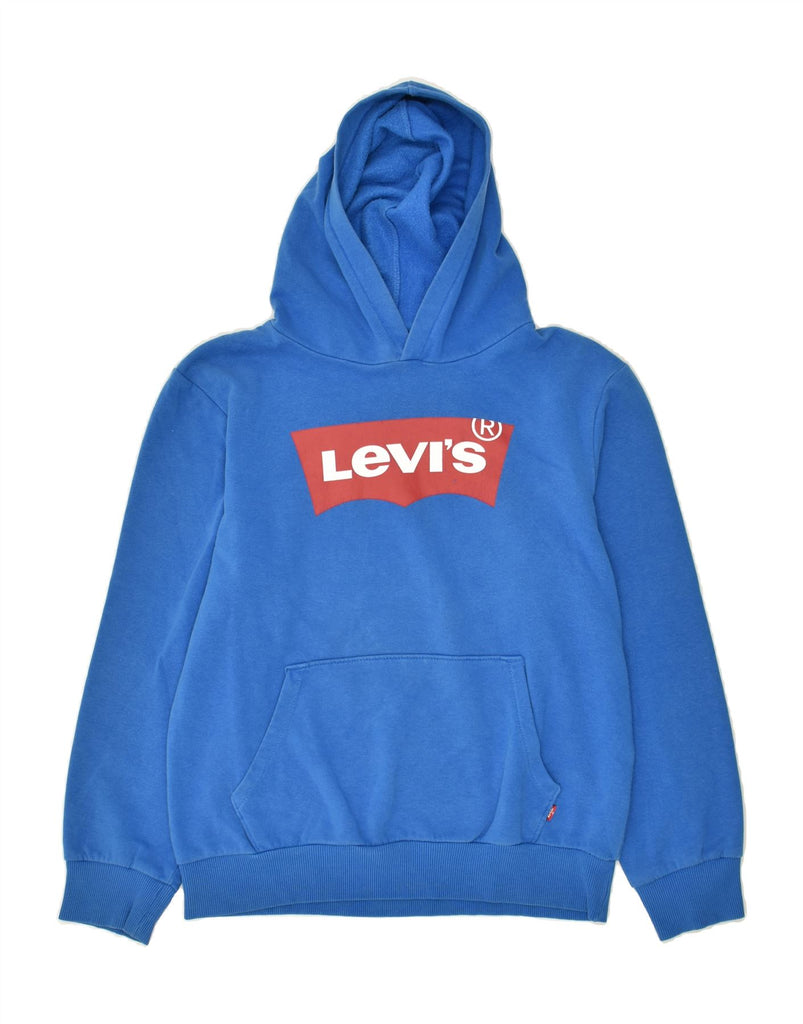 LEVI'S Boys Graphic Hoodie Jumper 15-16 Years Blue | Vintage Levi's | Thrift | Second-Hand Levi's | Used Clothing | Messina Hembry 