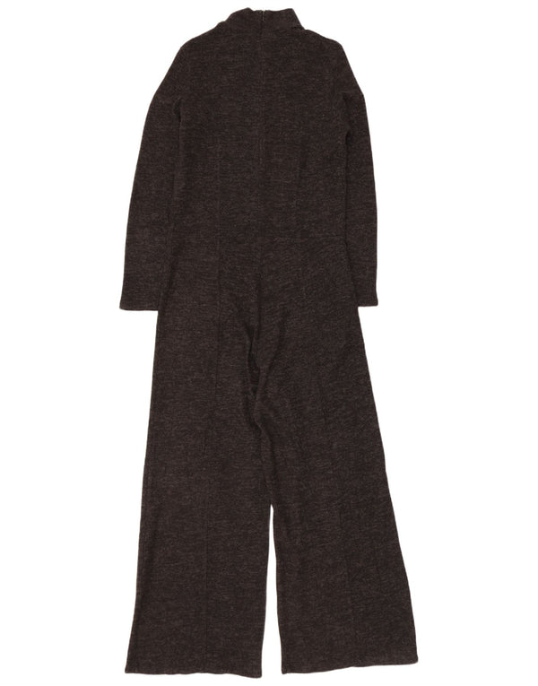 Zara Womens 3/4 Sleeve Jumpsuit UK 8 Small Grey
