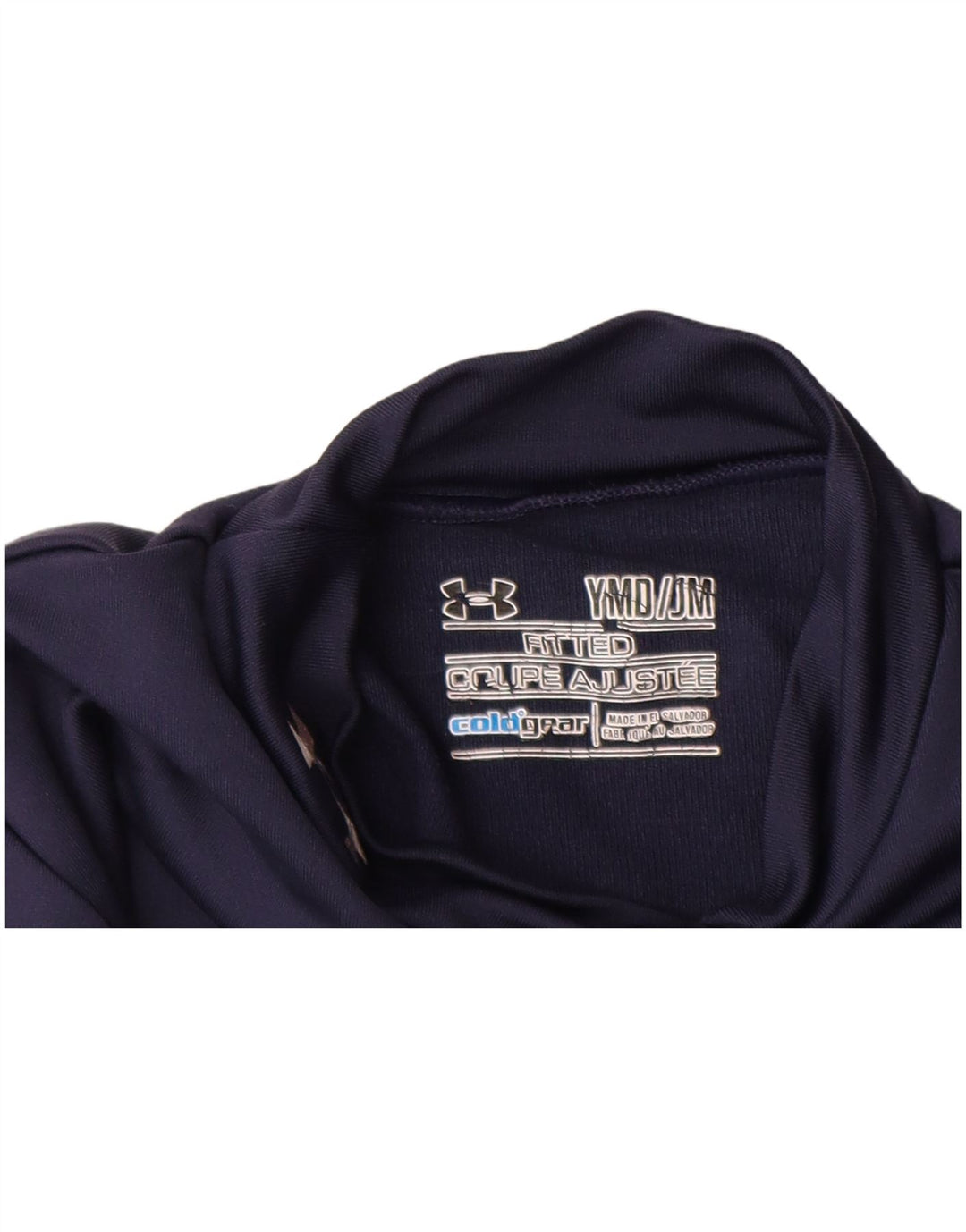 UNDER ARMOUR Boys Cold Gear Top Long Sleeve 9-10 Years Medium  Navy Blue