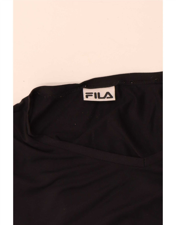 Fila Mens T-Shirt Top Medium Black