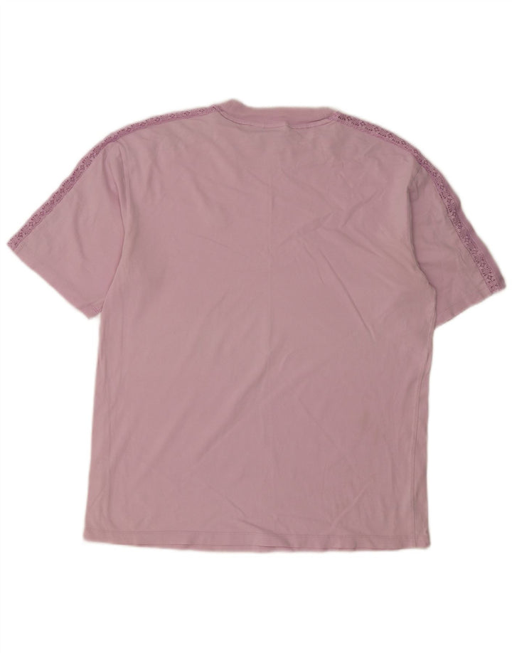 Adidas Womens Oversized Graphic T-Shirt Top UK 10 Small Pink