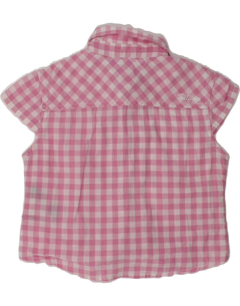 TOMMY HILFIGER Baby Girls Front Tie Short Sleeve Shirt 18-24 Months Pink | Vintage Tommy Hilfiger | Thrift | Second-Hand Tommy Hilfiger | Used Clothing | Messina Hembry 