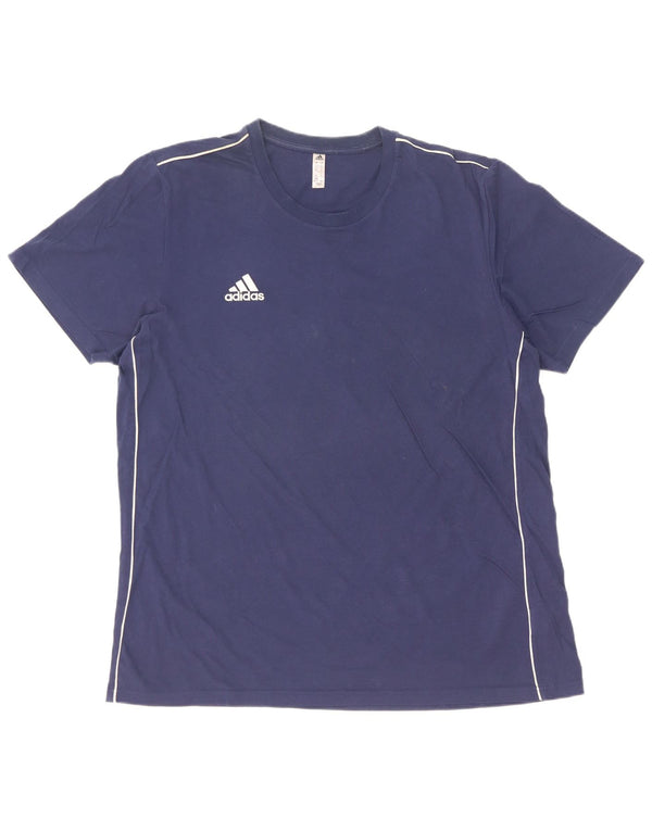 Adidas Mens T-Shirt Top XL Navy Blue Cotton