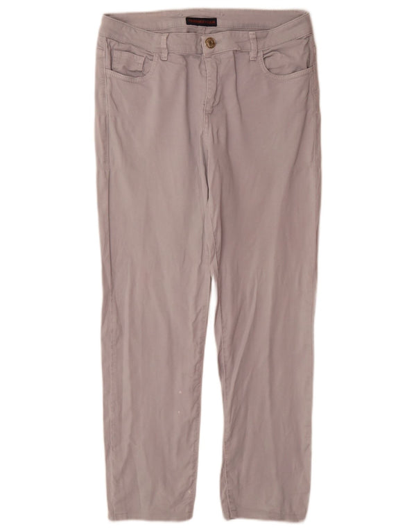 Trussardi Womens Straight Casual Trousers W31 L28 Grey Cotton