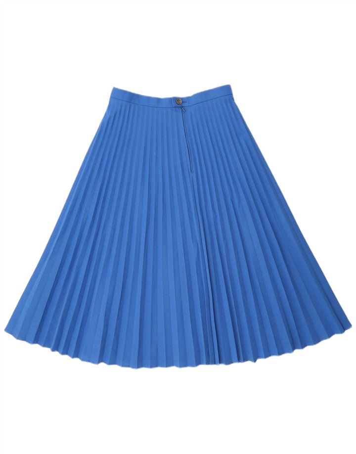 VINTAGE Womens Pleated Skirt IT 40 Small W26  Blue