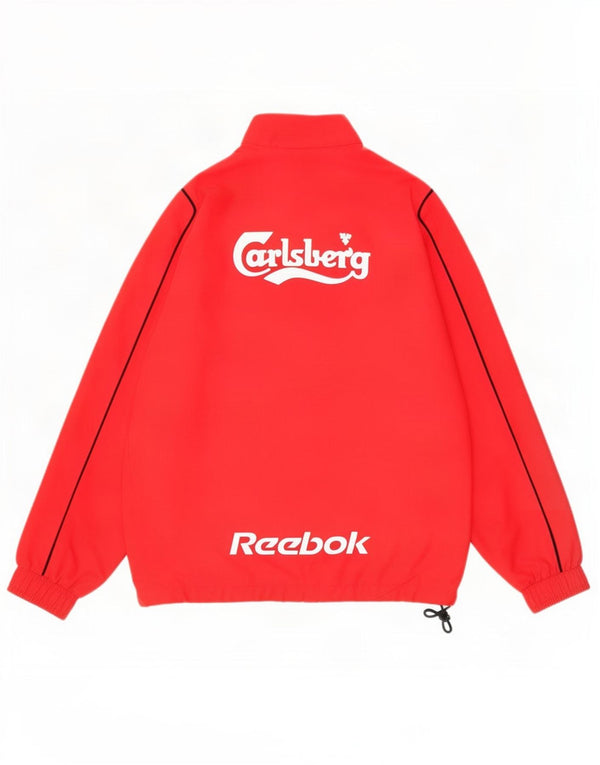 Reebok Mens Liverpool Graphic Tracksuit Top Jacket XS Red Polyester