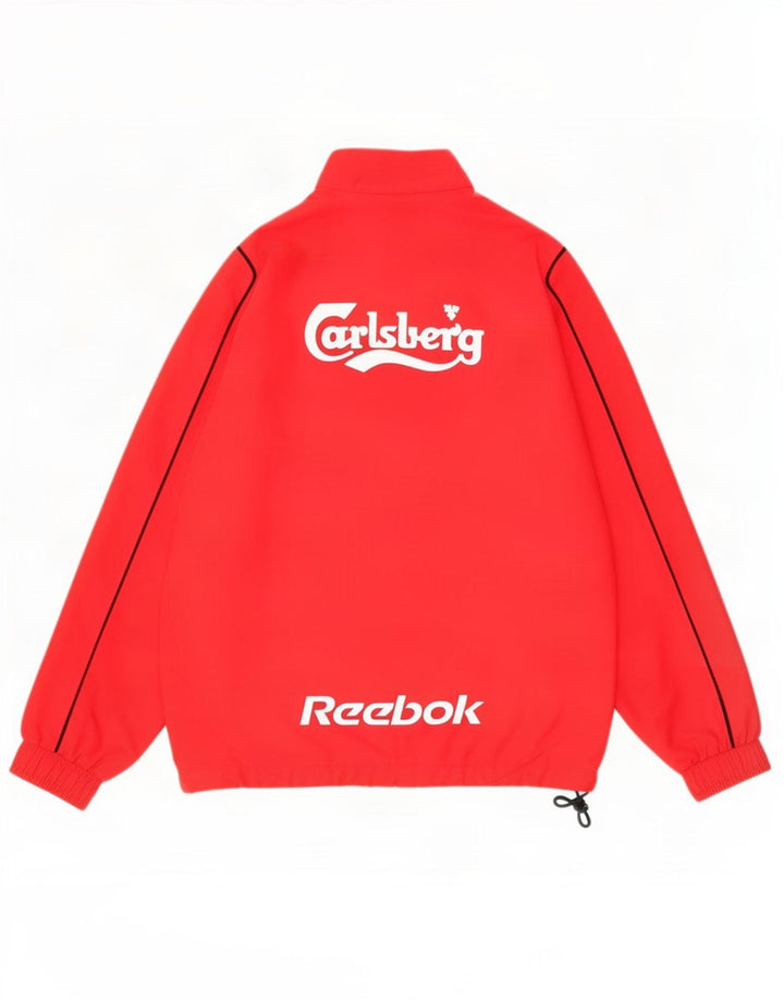 Reebok Mens Liverpool Graphic Tracksuit Top Jacket XS Red Polyester