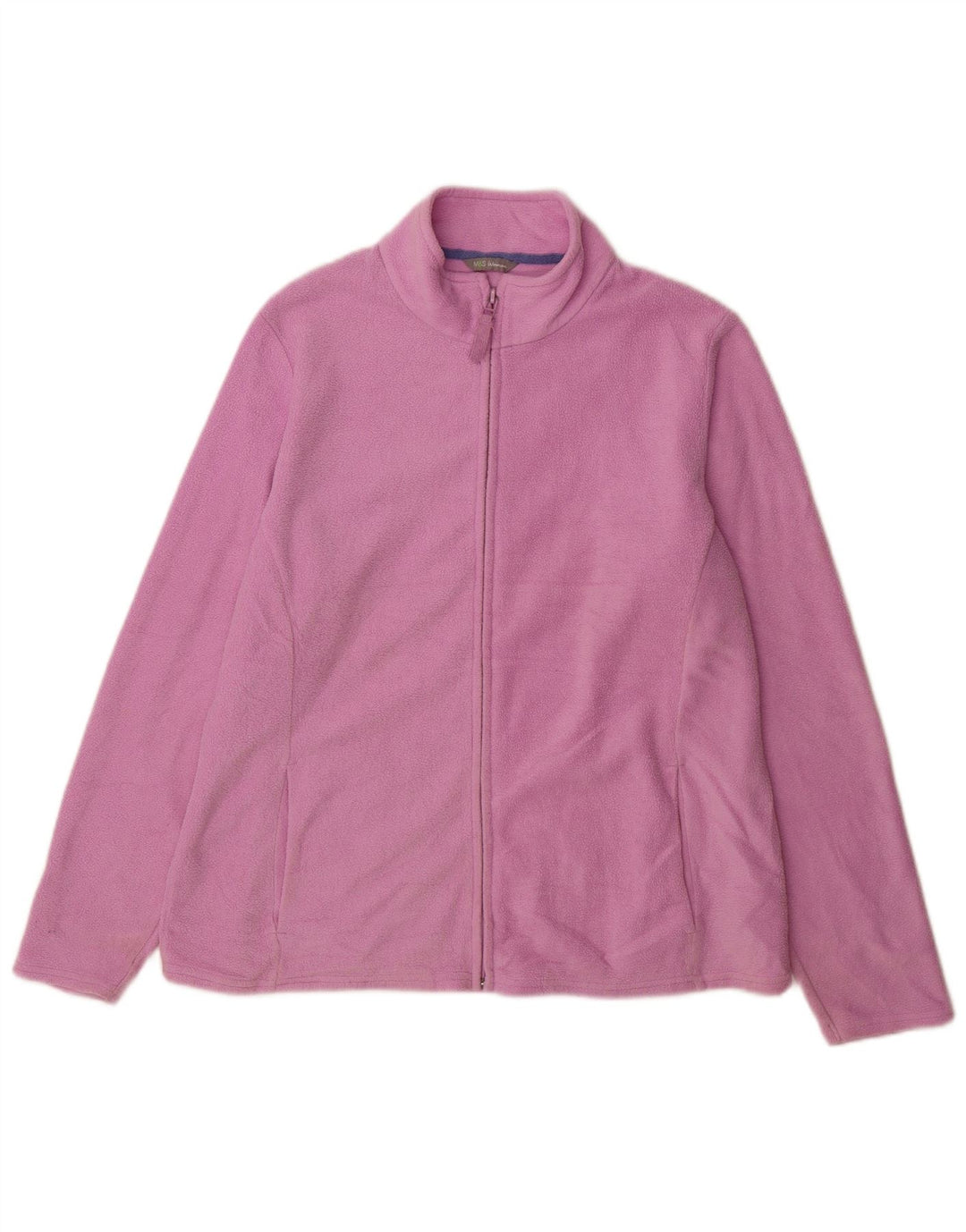 Marks & Spencer Womens Fleece Jacket UK 20 2XL Pink Polyester